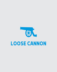 simple military cannon logo design army weapon template illustration symbol.