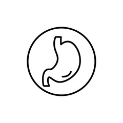 Obraz premium Stomach icon vector outline logo sign