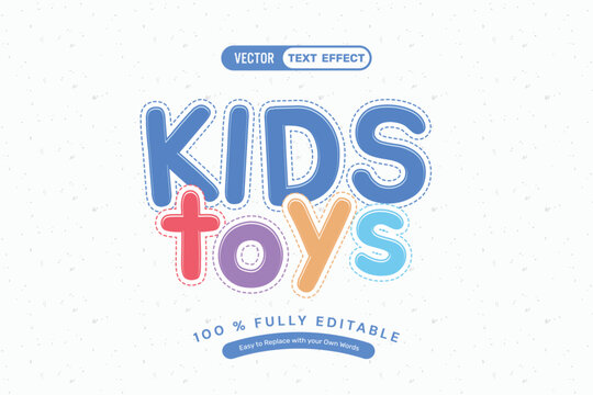 Kids Toys Editable Text Effect