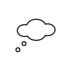 Thinking bubble icon vector outline logo sign