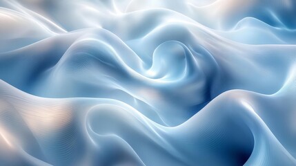 Obraz premium Ethereal Abstract Digital Fluid Art. Generative AI