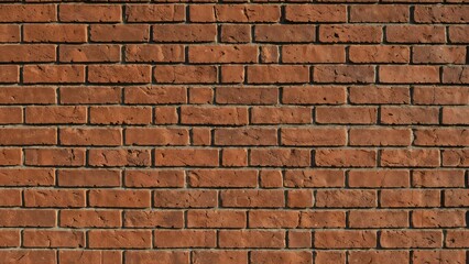 Fototapeta premium Classic red brick wall in a rustic style, showcasing natural textures and details, perfect for architectural design - photography and creative projects