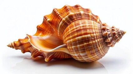 Fototapeta premium Isolated Seashell on White Background - Perfect for Summer Designs