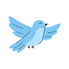 Blue bird vector illustration