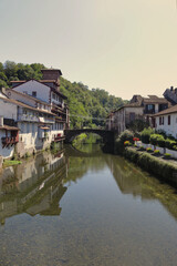 Saint-Jean-Pied-de-Port. France. It is one of the most beautiful towns in France and is famous for being located at the foot of the Port of Roncesvalles (Way of St. James)