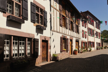 Fototapeta premium Saint-Jean-Pied-de-Port. France. It is one of the most beautiful towns in France and is famous for being located at the foot of the Port of Roncesvalles (Way of St. James)