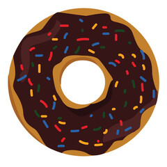 chocolate donuts vector illustrations icon with isolated layers