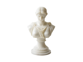 Elegant Neoclassical Marble Bust of Mythological Character in Museum