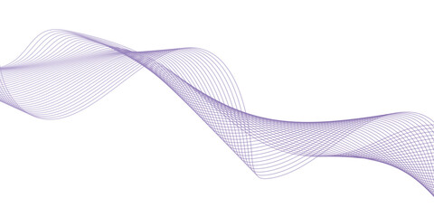 Fototapeta premium Abstract vector banner with purple waves. Vector illustration.