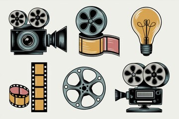 Vintage Filmmaking Equipment and Ideas Illustrated