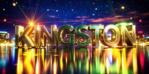 Kingston Jamaica: Animated City Name Loop - Vibrant Conceptual Photography