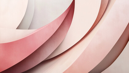Abstract background with concrete waves shapes. Pastel pink geometrical textured background.