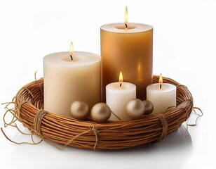 candles on a white background

