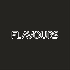 Obraz premium Elegant and Creative Flavours Typography with Stylish Stroke Text and Modern Calligraphy Design for Culinary Arts and Flavorful Food Branding