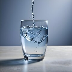 A glass of cold water on the table