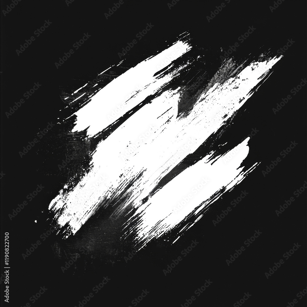 Aufkleber The image displays a dynamic composition of black brush strokes with white highlights against a dark background creating an abstract and energetic visual.