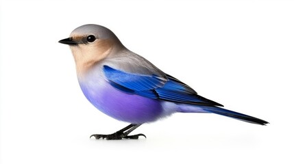 Obraz premium Vibrant mountain bluebird isolated on white. Generative AI