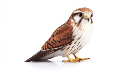 American kestrel isolated on white background. Generative AI