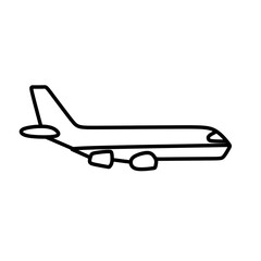 Airplane transportation vector icon