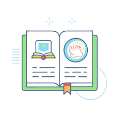 storybook vector icon, storybook vector illustration - simple illustration of storybook, perfect for logos storybook 