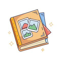 vintage photo album. vector icon, vintage photo album. vector illustration - simple illustration of vintage photo album., perfect for logos vintage photo album.