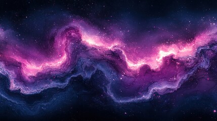 Vibrant Cosmic Wave in Deep Space A Mesmerizing Cosmic Display