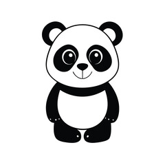 A charming cute panda vector illustration perfect for digital designs, prints, logos, and creative projects. Features a playful and adorable panda in a clean, high-quality vector format.