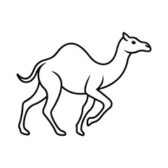 Fototapeta premium Camel Outline illustration vector, Desert Camel clipart Design 