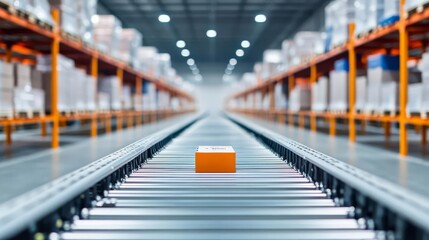 E-commerce warehouse fully automated with AI-driven logistics
