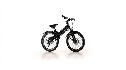 Folding Bike on White Background. Generative AI