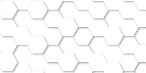 Abstract geometric vector design pattern with hexagonal shapes and modern digital texture for futuristic technology Illustrations. white hexagon design concept with geometric background.