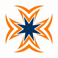 Obraz premium Abstract Starburst Geometric Logo Vector Design.