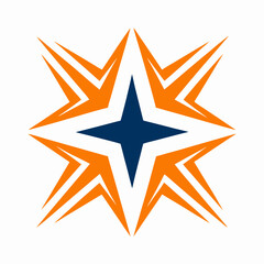 Abstract Starburst Geometric Logo Vector Design.