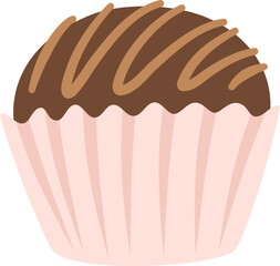 Hand drawn Chocolate Truffle Illustration
