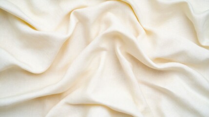Obraz premium Creamy Draped Fabric Texture Background, Soft Elegant Textile Surface