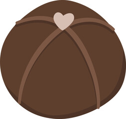 Hand drawn Chocolate Truffle Illustration