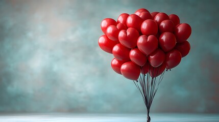 Valentine's Day concept. Heart-shaped balloons