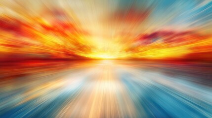 Speed and connectivity concept with light trails on abstract road