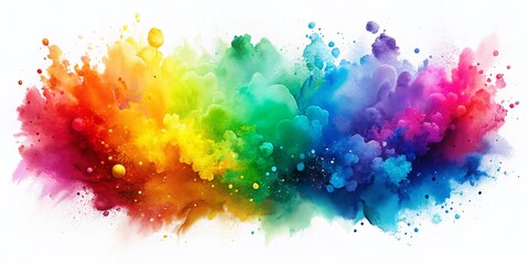 Vibrant Watercolor Stains: Colorful Abstract Backgrounds, Tilt-Shift Effect