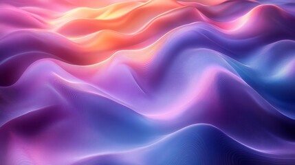 Obraz premium Vivid Flowing Abstract Gradient Waves. Generative AI