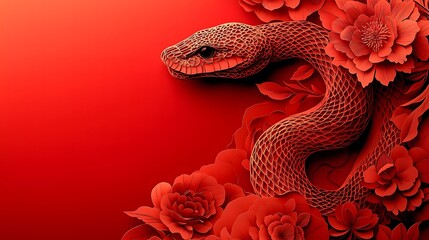 Chinese New Year.lunar new year,year of the snake. symbolizes the Lunar New Year of China
