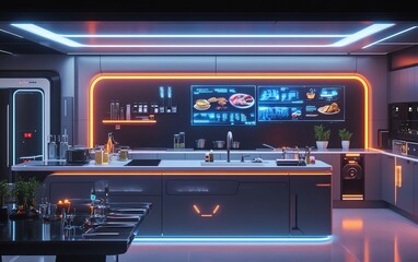 Obraz premium Futuristic kitchen