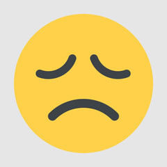 A yellow face emoji icon