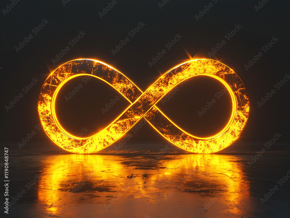 Poster Fiery Infinity Symbol