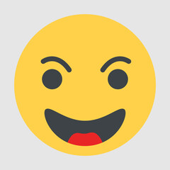 A yellow face emoji icon