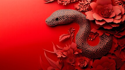 Chinese New Year.lunar new year,year of the snake. symbolizes the Lunar New Year of China