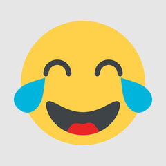Fototapeta premium A yellow face emoji icon
