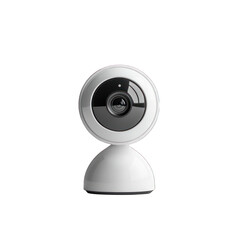 White webcam isolated on transparent background