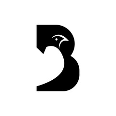 black and white bird logo