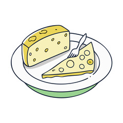 cheese platter vector icon, cheese platter vector illustration - simple illustration of cheese platter, perfect for logos cheese platter 